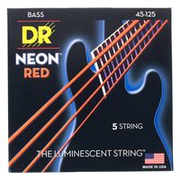 DR Strings : HiDef Red Neon Medium 5 45-125