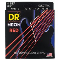 DR Strings : HiDef Red Neon Medium 10-46