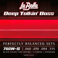 La Bella : 760N-S Black Nylon Tape